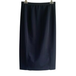 Polo Ralph Lauren Womens Small Petite Navy Blue Preppy Quiet Luxury Pencil Skirt